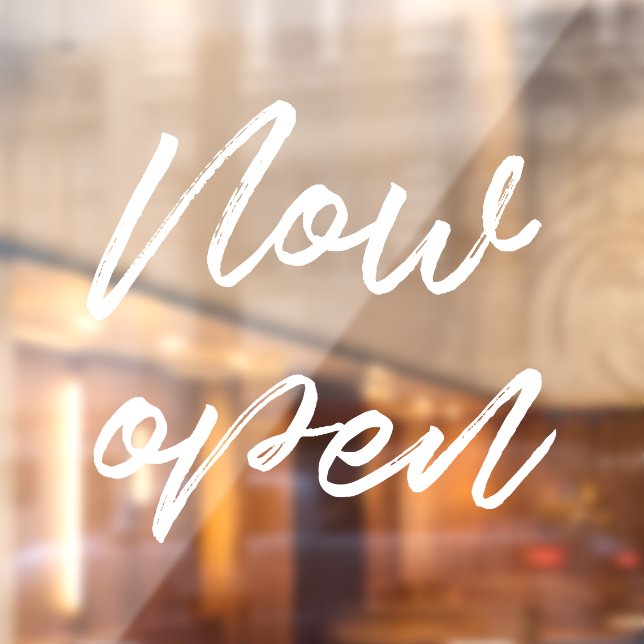 Now open modern business opening window cling (Sheet 2)