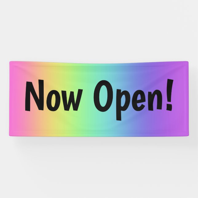 Now Open! Rainbow Banner (Horizontal)