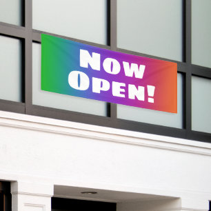 Now Open! Rainbow Banner