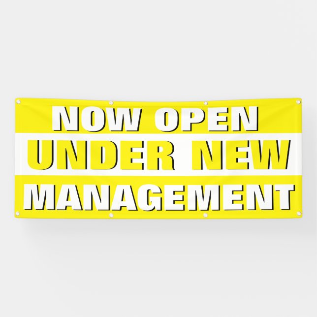Now Open Under New Management Small Business  Banner (Horizontal)