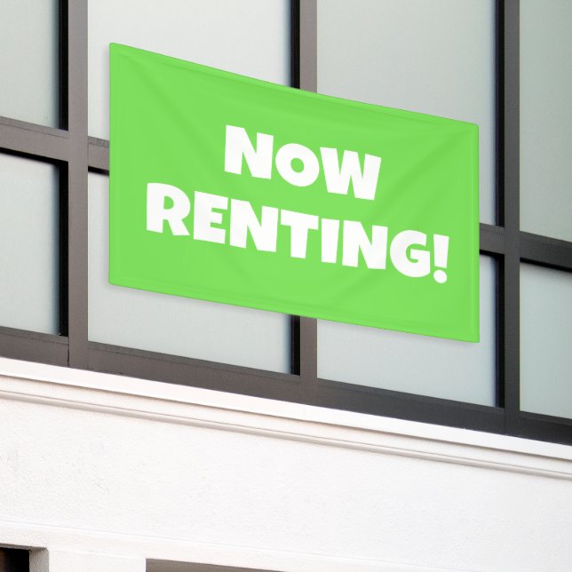 Now Renting Banner (Outside Building)