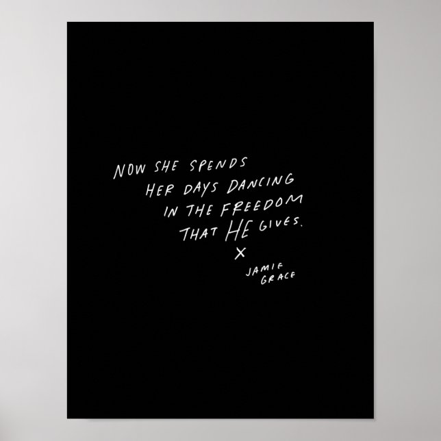 Now she spends her days dancing poster (Front)