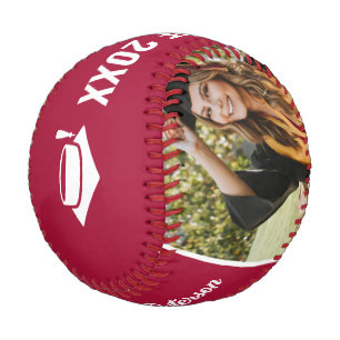 Now Then Crimson Graduation Milestone Photo Baseball