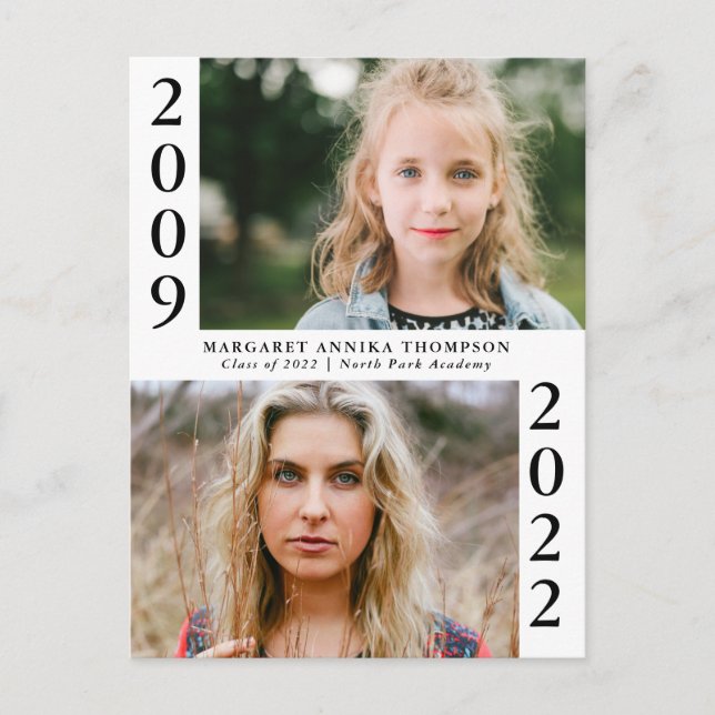 Now Then Graduation Multi Photo Announcement (Front)