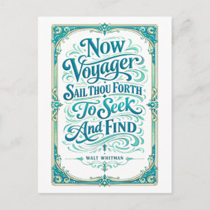 "Now Voyager" Quotation Postcard
