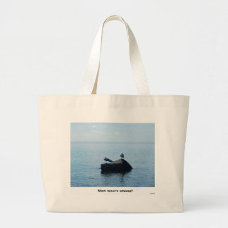 NOW WHAT'S WRONG ? LARGE TOTE BAG
