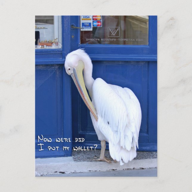 Now where did I put my wallet? Postcard (Front)