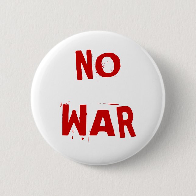 NOWAR 2 INCH ROUND BUTTON (Front)