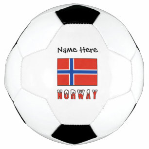 Noway Norwegian Flag Personalized  Soccer Ball