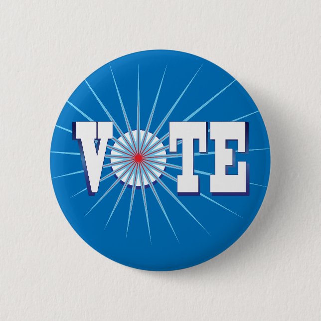 NowPower • VOTE ! Button, round/blue 2 Inch Round Button (Front)