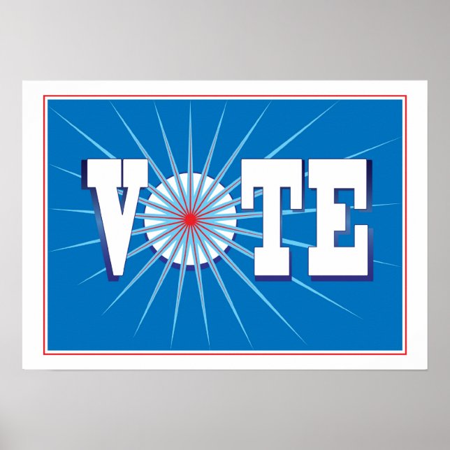NowPower • VOTE ! Poster in Blue (Front)