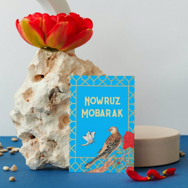 Nowruz Mobarak Songbird Postcard (Creator Uploaded)