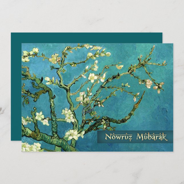 Nowruz Mubarak Invitations du Nouvel An Perse (Devant / Derrière)