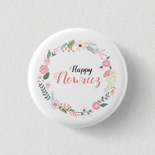 Nowruz Persian Happy Newyear 1 Inch Round Button (Front)