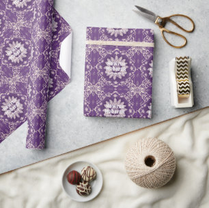 Nowruz Persian New Year Dinner Party Gifts Violet Wrapping Paper