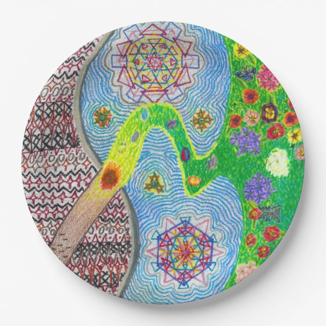 Nowruz Spring and Life Renewal Set of Paper Plates (Front)