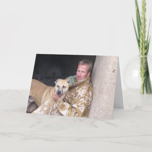 Nowzad and pen waiting greeting card (Front)