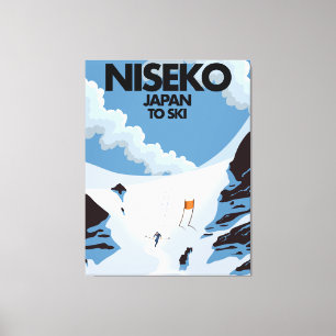 Nozawa Onsen Japan ski print. Canvas Print