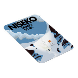 Nozawa Onsen Japan ski print. Magnet