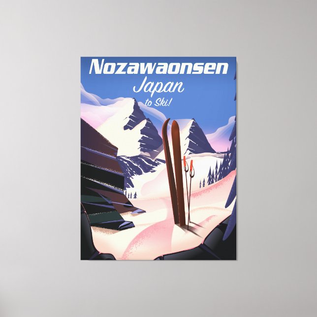 Nozawaonsen Japan to ski Canvas Print (Front)