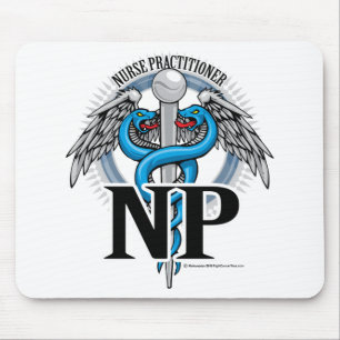 NP Blue Caduceus Mouse Pad