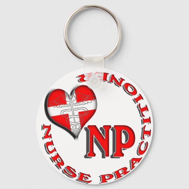 NP CIRCULAR LOGO NURSE PRACTITIONER KEYCHAIN (Front)