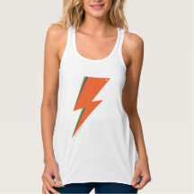 NP Orange Bolt Women's Flowy Racerback Tank Top