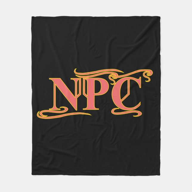 NPC Do Not Maim Rob or Kill Funny RPG Fleece Blanket (Front)