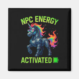 Npc Energy Activated Funny Aesthetic Gamer Rgb Pix Magnet