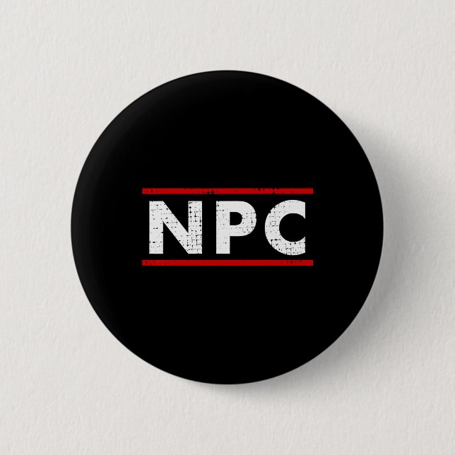 Npc Meme - Non Player Character 1  2 Inch Round Button (Front)