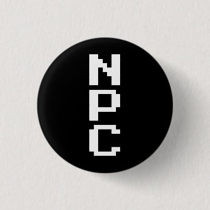 NPC - Non Playable Character 1 Inch Round Button