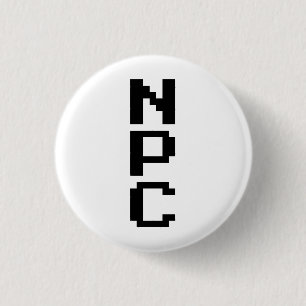 NPC - Non Playable Character 1 Inch Round Button