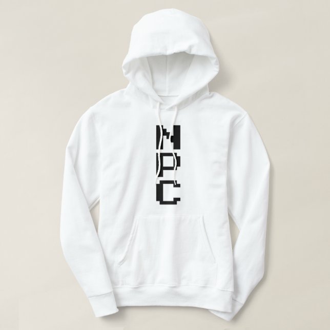 NPC - Non Playable Character Hoodie (Design Front)