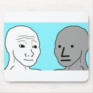 NPC Wojak Non Player Character Meme gift Mouse Pad