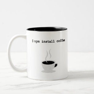 npm install coffee JavaScript Programmer Two-Tone Coffee Mug