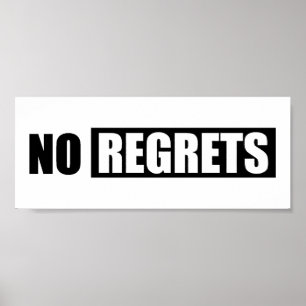 NRA NO REGRETS ATTITUDE BLACK WHITE SHOUTOUT ATTIT POSTER