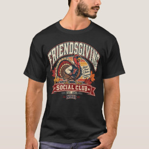 NRH Friendsgiving Social Club Vintage Thanksgiving T-Shirt