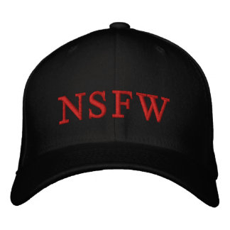 NSFW Red blk HOT CUSTOMIZE IT Embroidered Hat