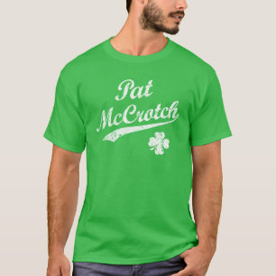NSPN Vintage White Text Pat McCrotch T-Shirt