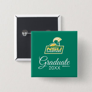 NSU Spartans Graduate 2 Inch Square Button