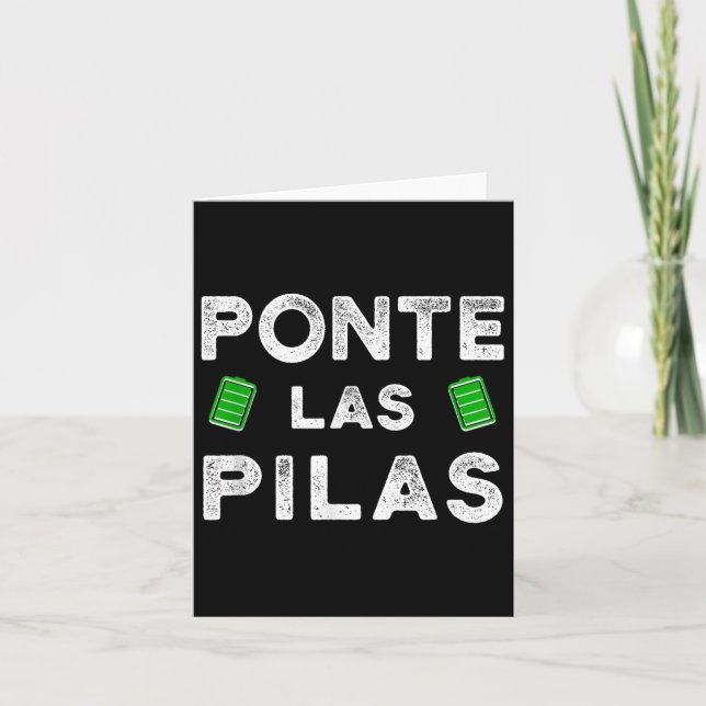 Nte Las Las Funny Spanish Saying Motivational  Card (Front)