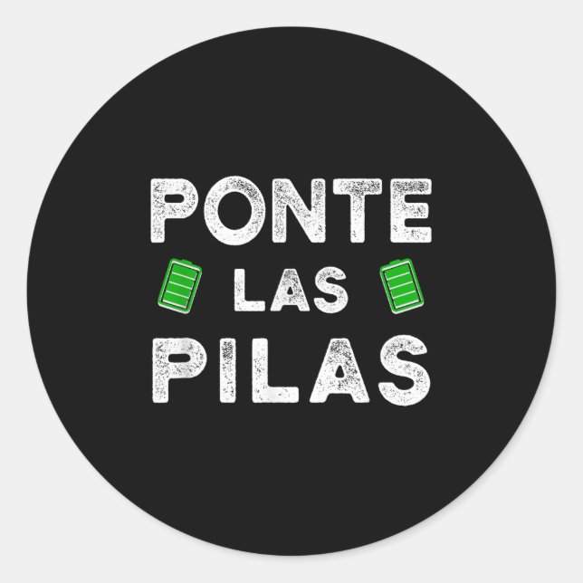 Nte Las Las Funny Spanish Saying Motivational  Classic Round Sticker (Front)