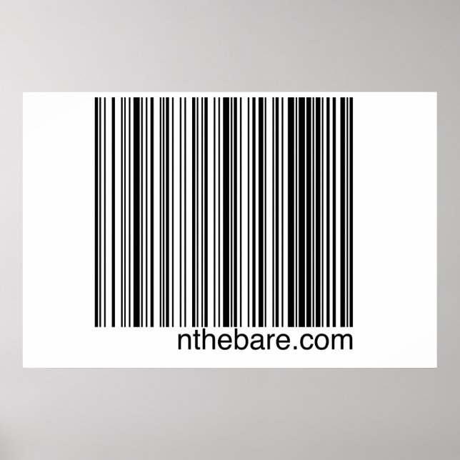 nthebare.com affiche code-barres (Devant)
