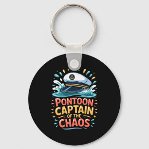Ntoon Captain Of The Chaos Funny Lake Boating Long Keychain
