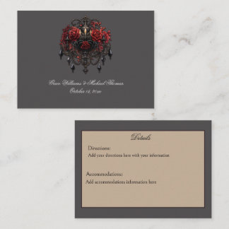 ntricate Black Gothic Chandelier Enclosure Card