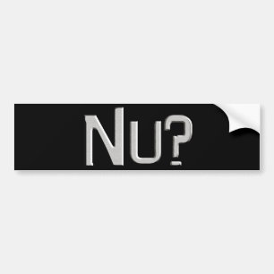 Nu Bumper Sticker