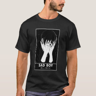 Nu Goth Sad Boy Anime Shirt Senpai Ahegao