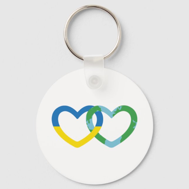 NU Hearts Keychain (Front)