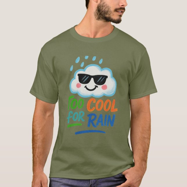 Nuage amusant graphique T-shirt foncé unisexe (Devant)