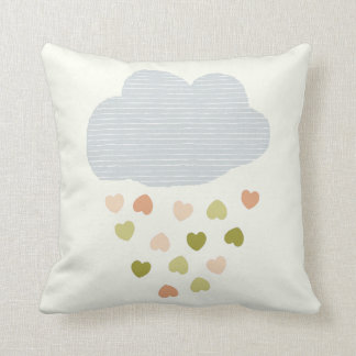 nuage avec le coeur de pluie coussin de pépinière